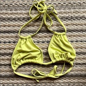 Aerie double string yellow bikini top